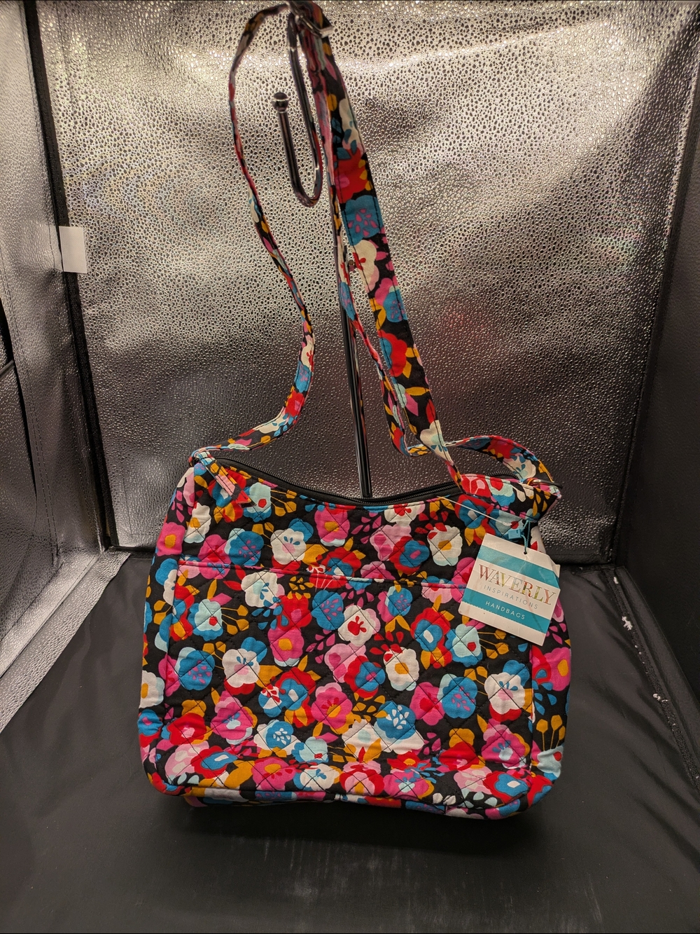 Waverly Quilted Floral Crossbody Bag in Multicolor